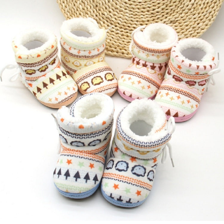 Baby Toddler  Shoes Thick Cotton Shoes Soft Bottom Warm High-top Children Shoes, Size:0-12 Month