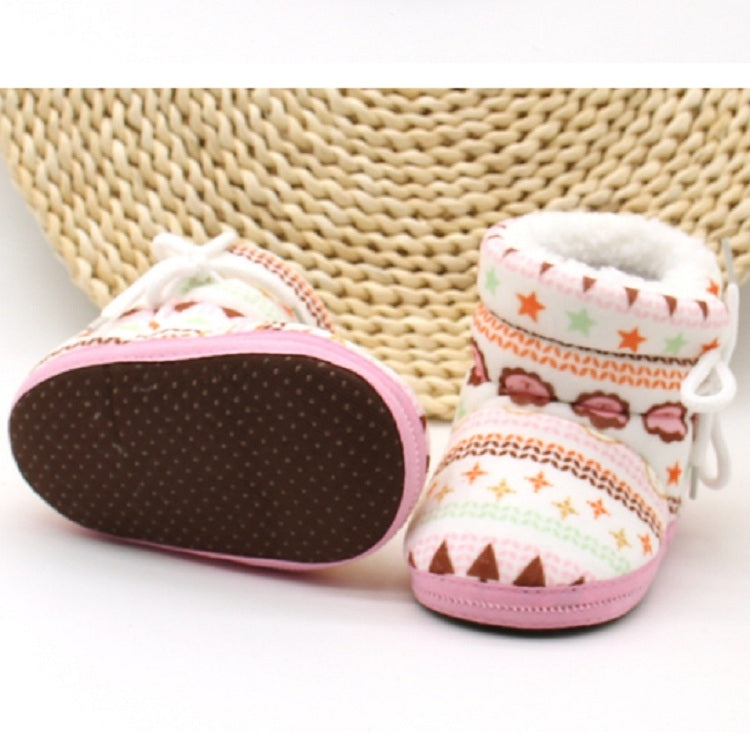 Baby Toddler  Shoes Thick Cotton Shoes Soft Bottom Warm High-top Children Shoes, Size:0-12 Month