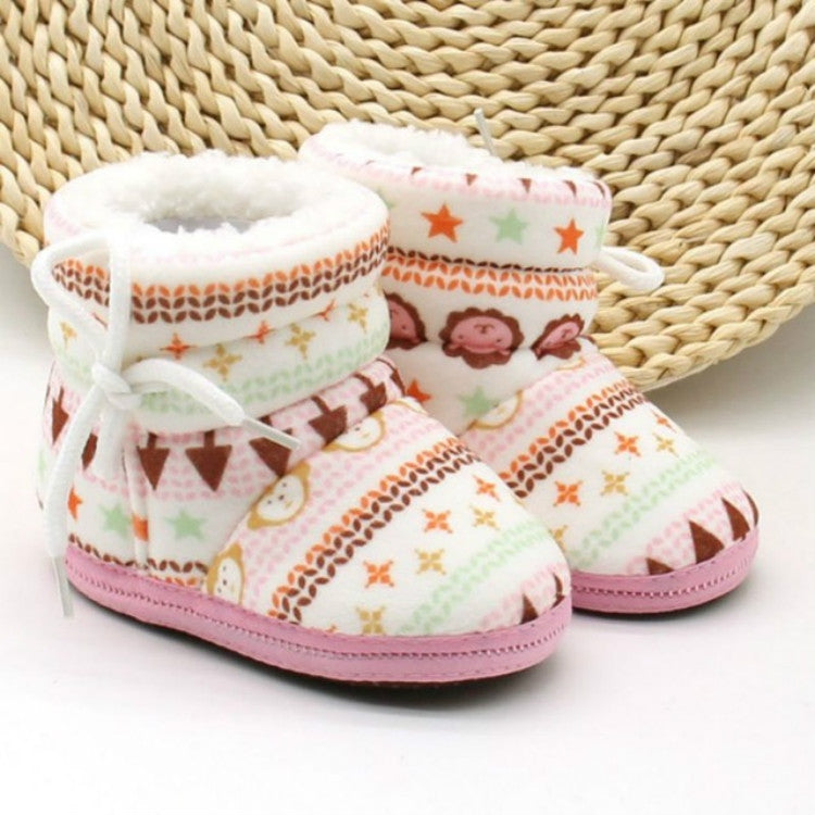 Baby Toddler  Shoes Thick Cotton Shoes Soft Bottom Warm High-top Children Shoes, Size:0-12 Month