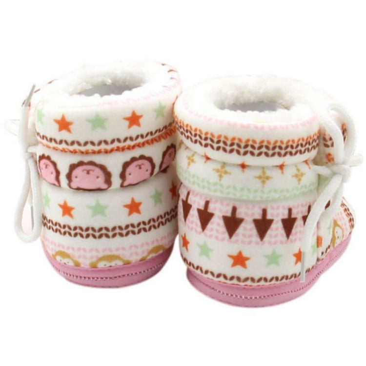 Baby Toddler  Shoes Thick Cotton Shoes Soft Bottom Warm High-top Children Shoes, Size:0-12 Month