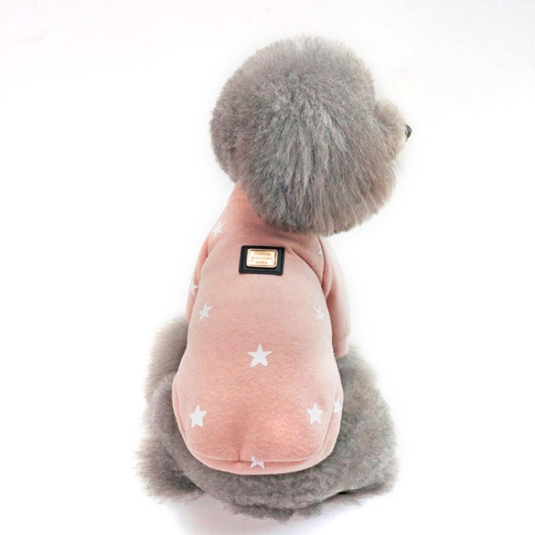 Pet Fall and Winter Five-pointed Star Pattern Sweater Pet Warm Clothes, Size:S