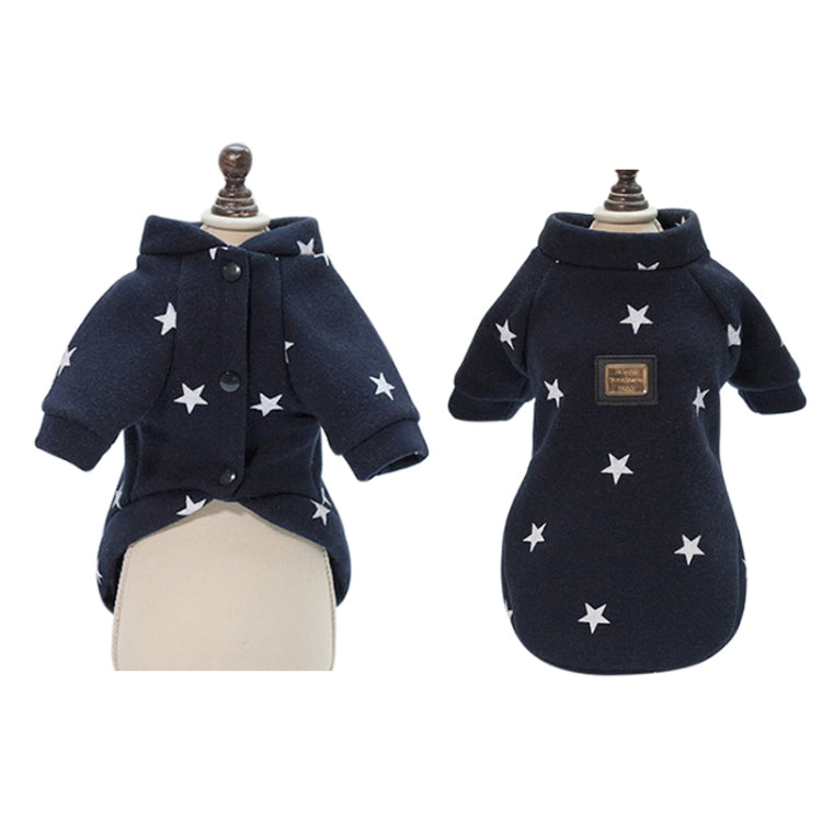 Pet Fall and Winter Five-pointed Star Pattern Sweater Pet Warm Clothes, Size:L