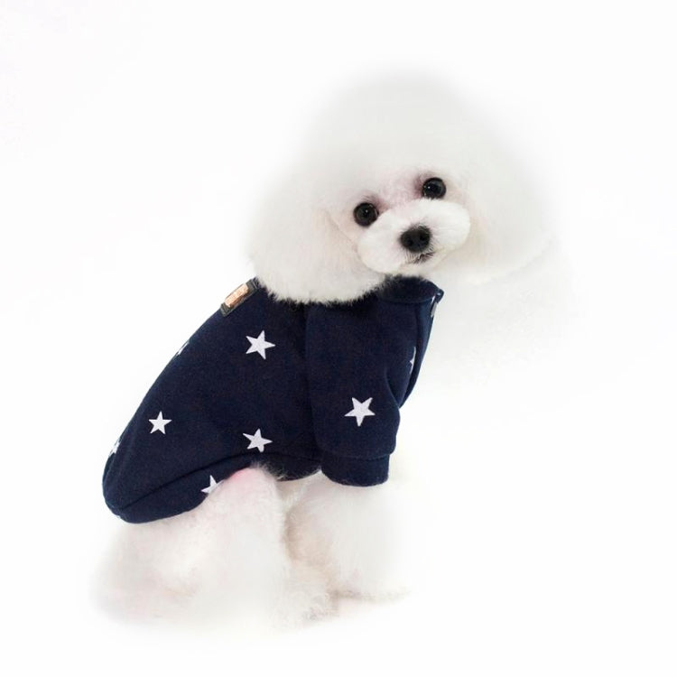Pet Fall and Winter Five-pointed Star Pattern Sweater Pet Warm Clothes, Size:L
