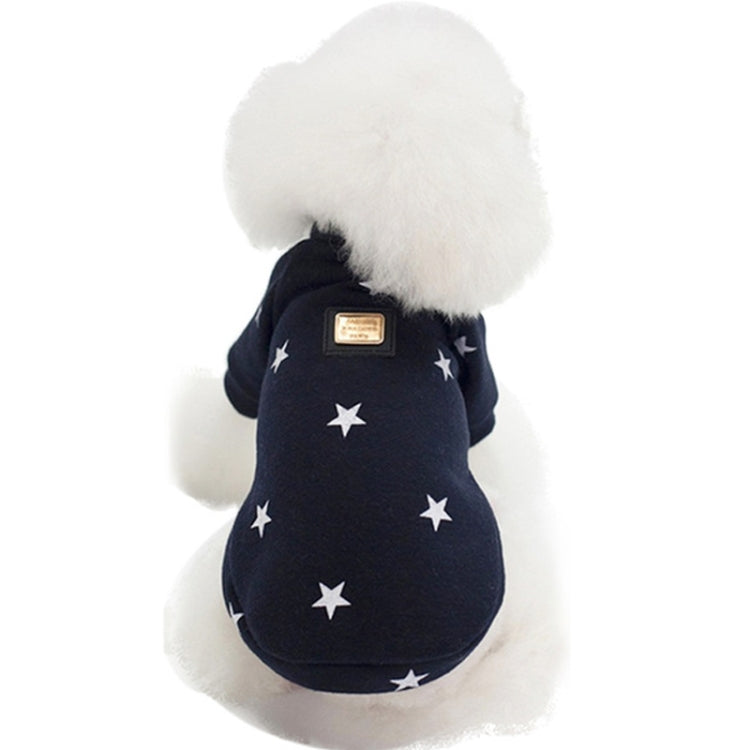 Pet Fall and Winter Five-pointed Star Pattern Sweater Pet Warm Clothes, Size:XXL