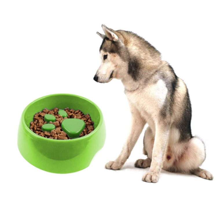 Anti-choking Pet Bowl Slow Food Dog Print Food Bowl, Size:22x17.5x7cm