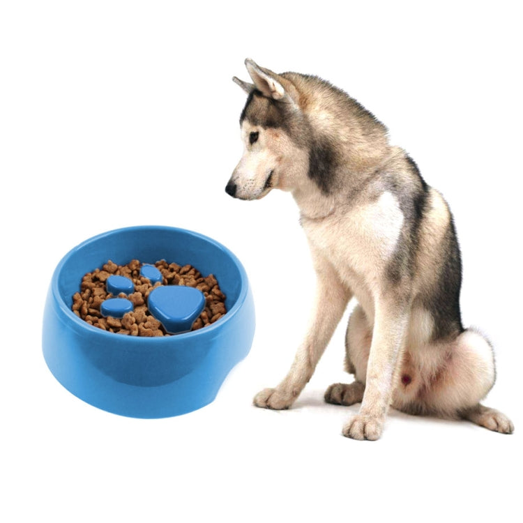 Anti-choking Pet Bowl Slow Food Dog Print Food Bowl, Size:22x17.5x7cm