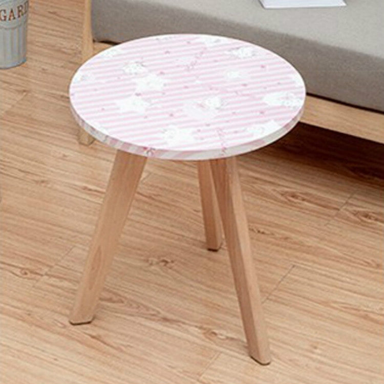 Small Apartment Small furniture Creative Leisure Solid Wood Balcony Coffee Tea Round Table, Size:Diameter: 60cm Height: 55cm
