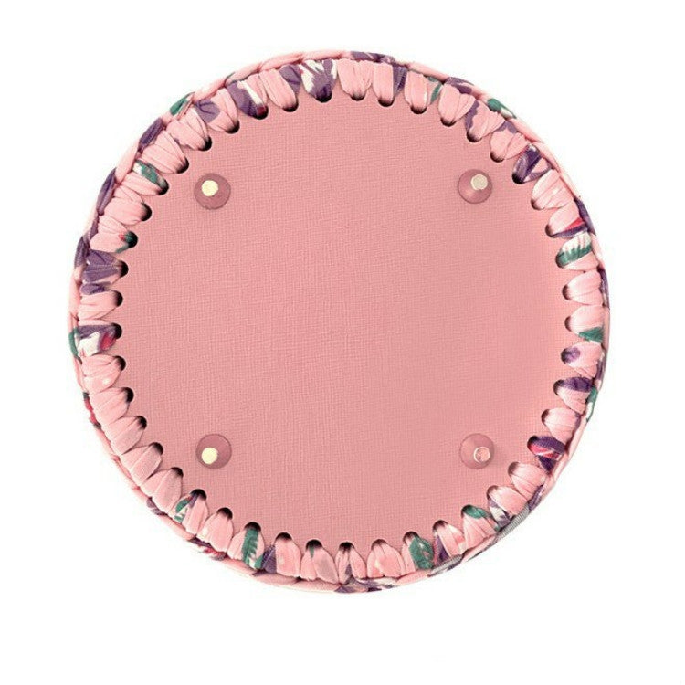 2 PCS Pink Round Leather Bag Bottom Handmade Bag Accessories