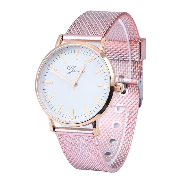 Quartz Silicone Wristband Watch for Women