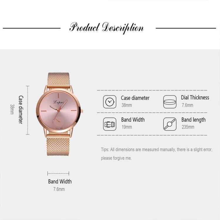lvpai Ladies Simple Quartz Mesh Belt Watch