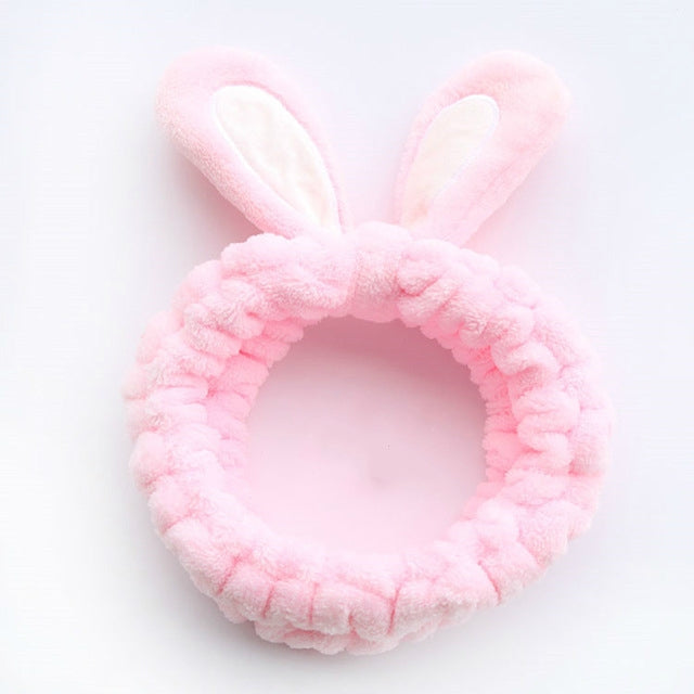 Cute Soft Rabbit Ears Women Hair Band Velvet CartoonHeadband Ornaments