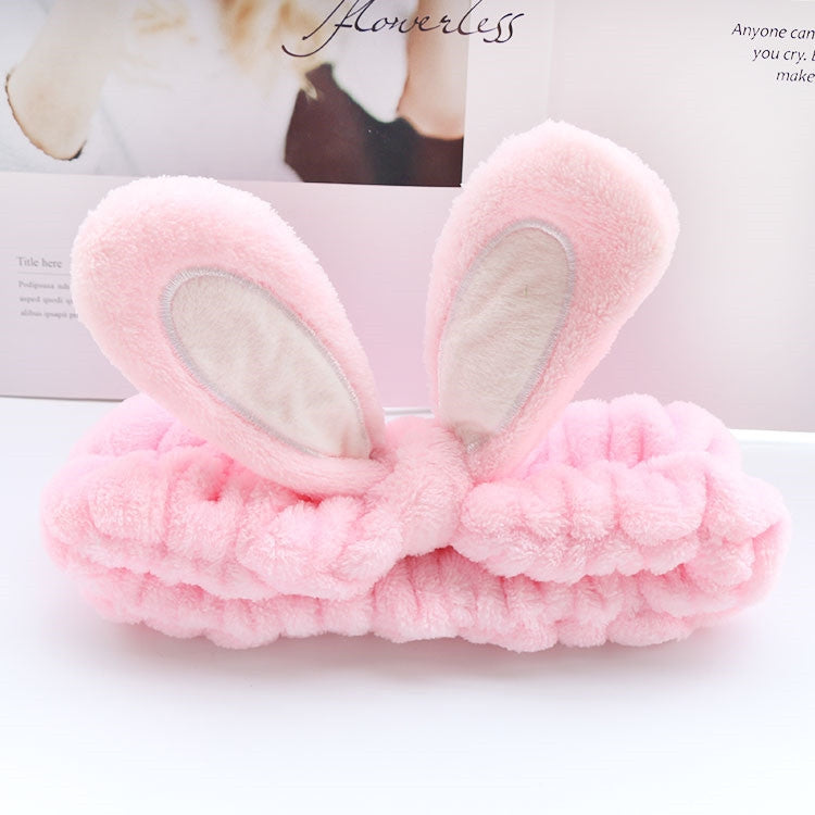 Cute Soft Rabbit Ears Women Hair Band Velvet CartoonHeadband Ornaments