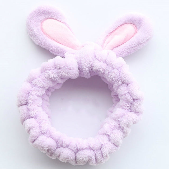 Cute Soft Rabbit Ears Women Hair Band Velvet CartoonHeadband Ornaments