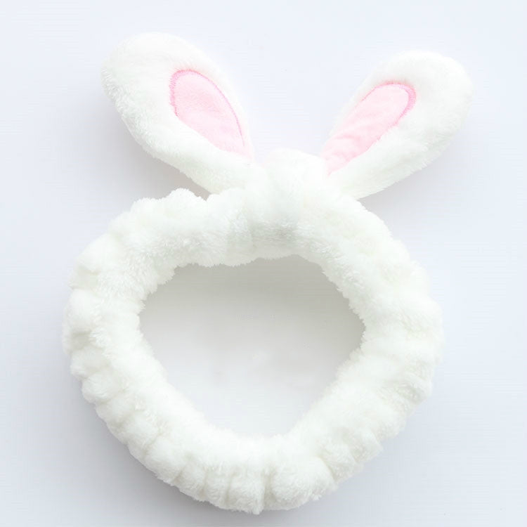 Cute Soft Rabbit Ears Women Hair Band Velvet CartoonHeadband Ornaments