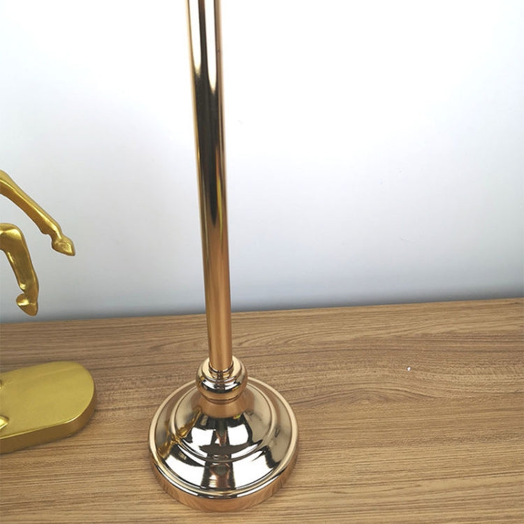 Single Head Ball Crystal Candlestick Metal Crafts Decoration(Gold)