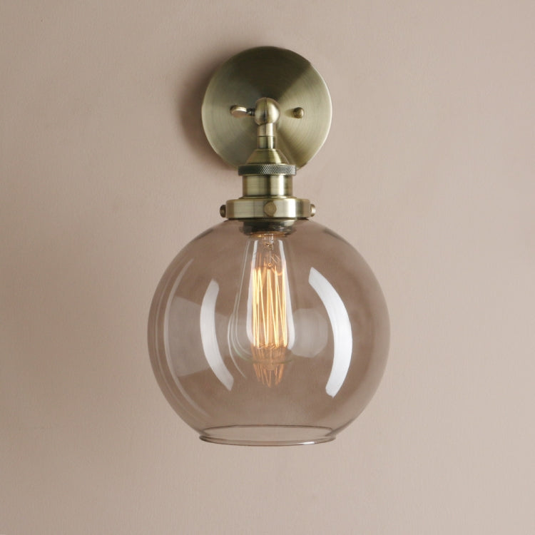 Modern Minimalist Creative Bedside Lamp Study Personality Glass Cover Small Wall Lamp without Bulbs