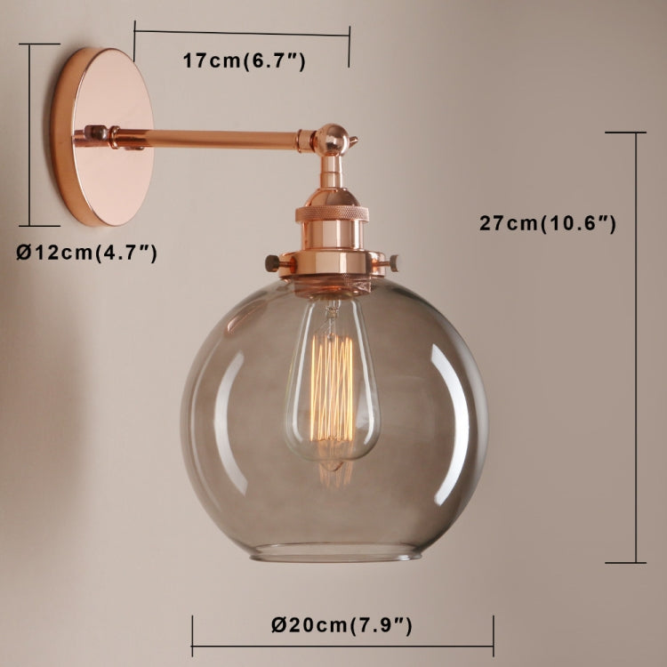 Modern Minimalist Creative Bedside Lamp Study Personality Glass Cover Small Wall Lamp without Bulbs