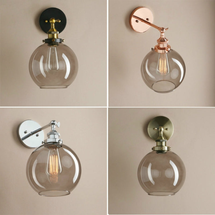 Modern Minimalist Creative Bedside Lamp Study Personality Glass Cover Small Wall Lamp without Bulbs