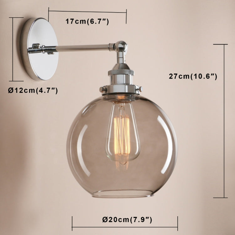 Modern Minimalist Creative Bedside Lamp Study Personality Glass Cover Small Wall Lamp without Bulbs
