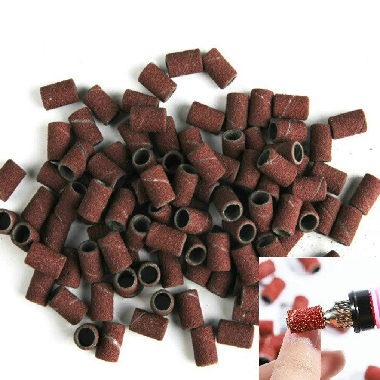 100 PCS Nail Art Electric Grinder Accessories Sandpaper Ring Sand Cloth Ring Grinding Ring, Size:80#