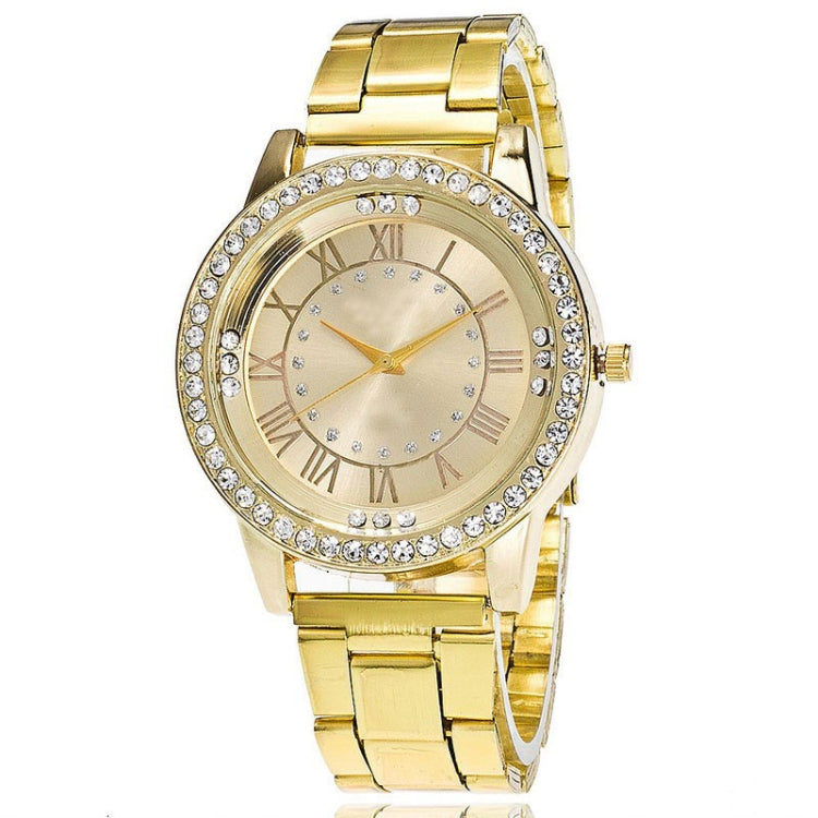 2 PCS Stainless Steel Wrist Watchs Crystal Quartz Bracelet Watch