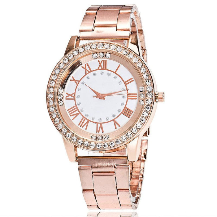 2 PCS Stainless Steel Wrist Watchs Crystal Quartz Bracelet Watch