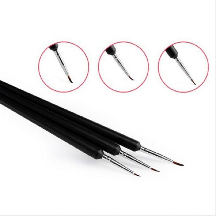 2 Sets Manicure Flower Set Pen Pull Pen Hook Flower Pen 3 Sticks Paint Pen Black Rod Nail Tool
