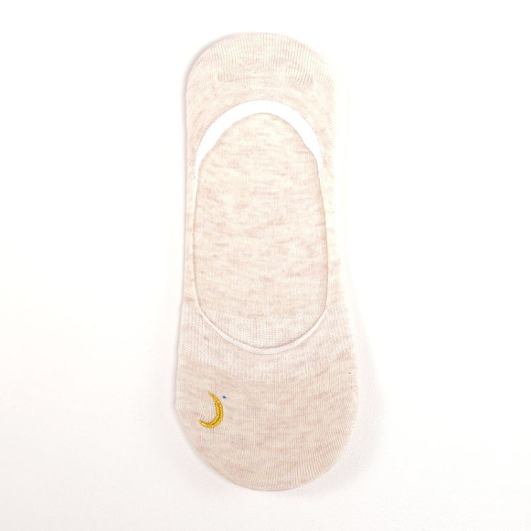 Moon Starfish Shallow Mouth Invisible Silicone Non-Slip Ladies Boat Socks