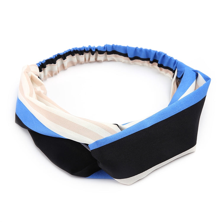 5 PCS Retro Floral Printed Ladies Classic Cross Hair Bands