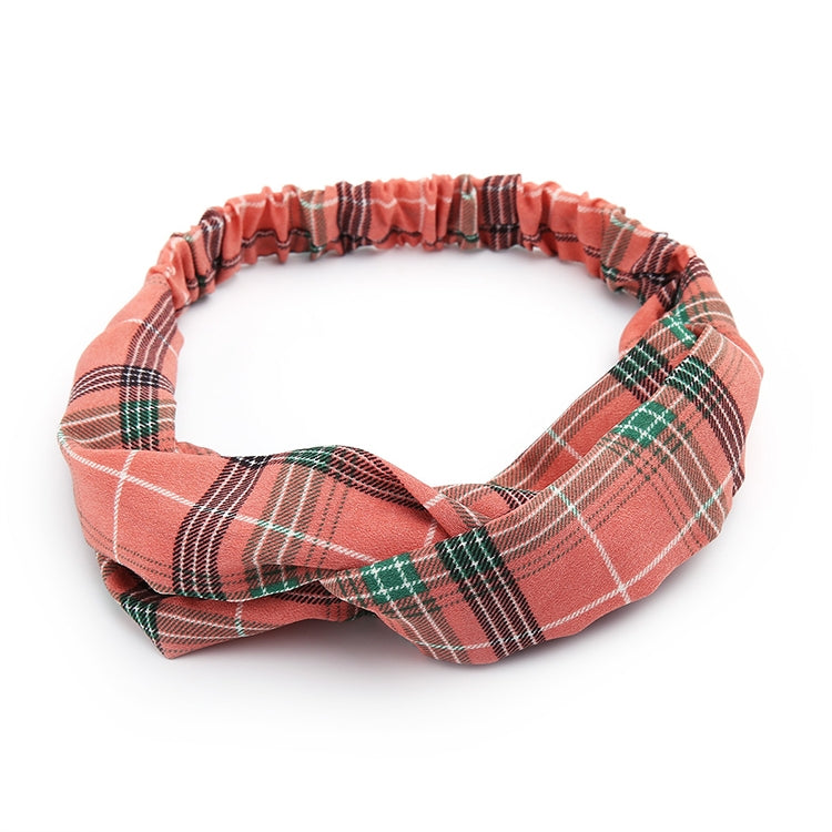 5 PCS Retro Floral Printed Ladies Classic Cross Hair Bands