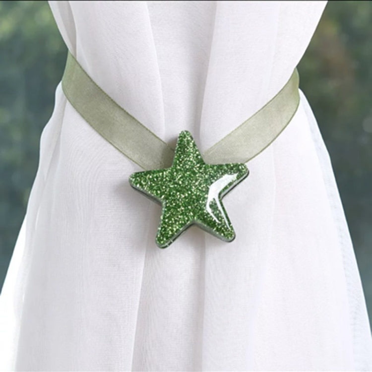 2 PCS Luck Star Magnetic Curtain Buckle Star Curtain Broach