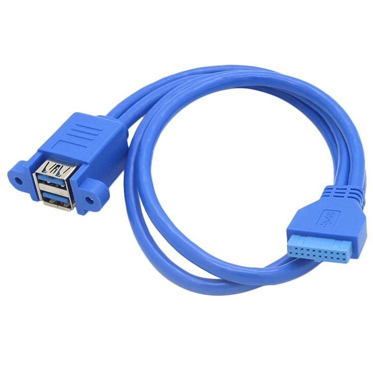 Motherboard 20pin Turn Double USB3.0 Extension Cable  with Ear Baffle Cable