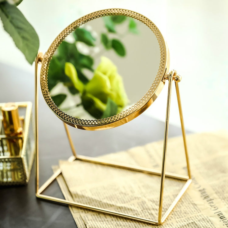 Desktop Decor Mirror With Portable Cosmetic Mirror Espejos Decorativos, Style:Round