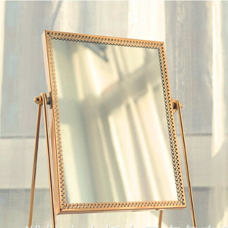 Desktop Decor Mirror With Portable Cosmetic Mirror Espejos Decorativos, Style:Square