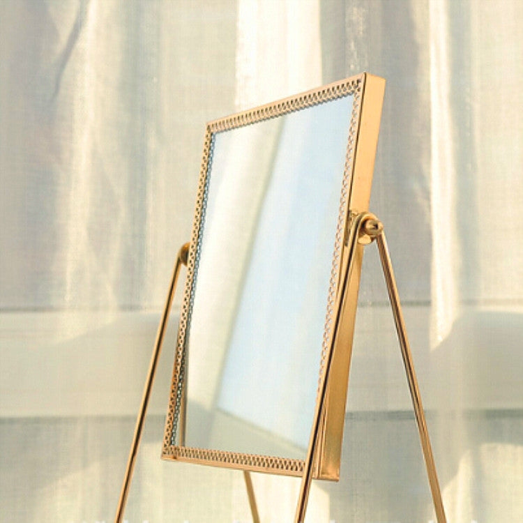 Desktop Decor Mirror With Portable Cosmetic Mirror Espejos Decorativos, Style:Square