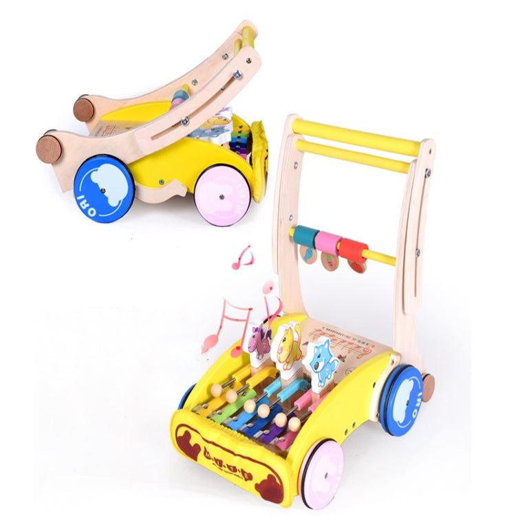 Baby Walker Car Multi-function with Music Folding Rollover 7-18 Months Child Walker