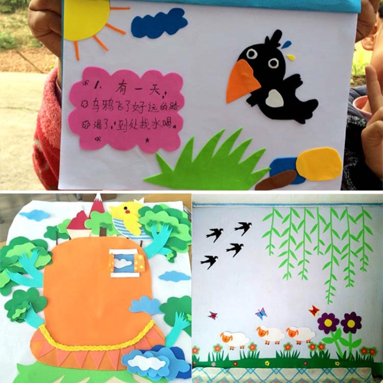 2 PCS Children's Handmade Foam Colored Paper Sponge Paper Rose Making Material, Size:50Ã—50cm