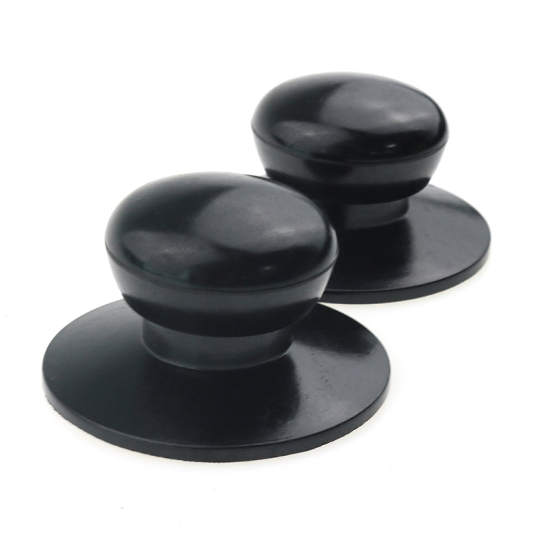 2 PCS Universal Pot Lid Handle Cap Hat Stainless Steel Fitting(Black)