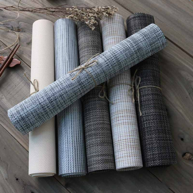 2 PCS Table Mat Rectangular PVC Bowl Plate Cup Pads Braided Heat Insulation Pad Kitchen Accessories