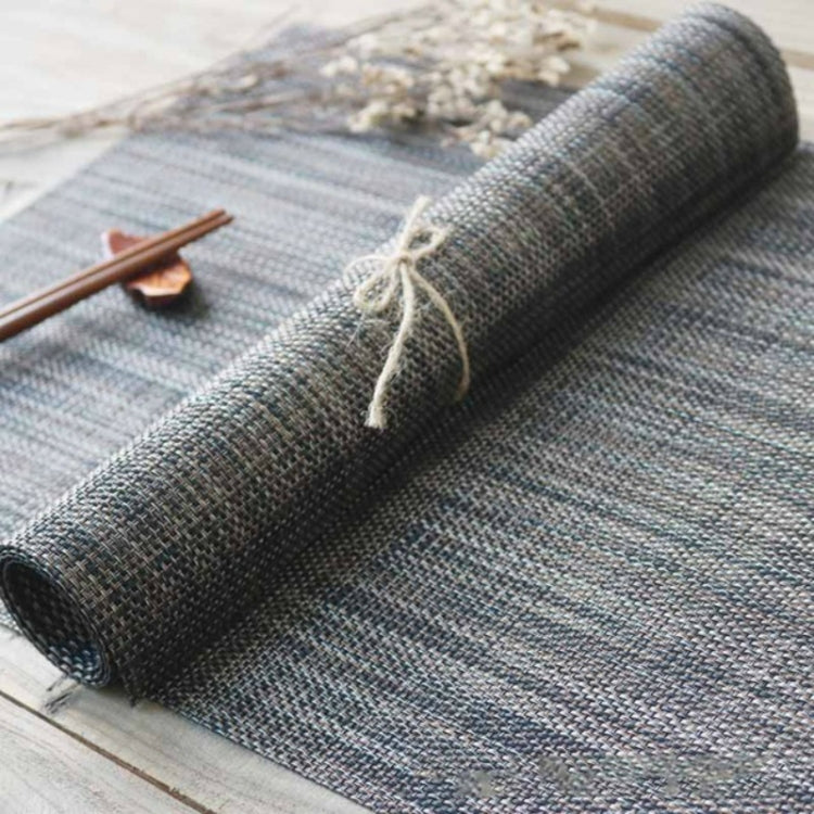 2 PCS Table Mat Rectangular PVC Bowl Plate Cup Pads Braided Heat Insulation Pad Kitchen Accessories