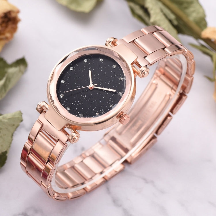 2 PCS Star Steel Strip Alloy Quartz Trend Watch(Silver)
