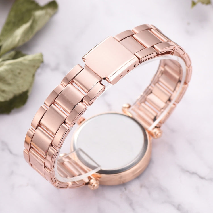 2 PCS Star Steel Strip Alloy Quartz Trend Watch(Silver)
