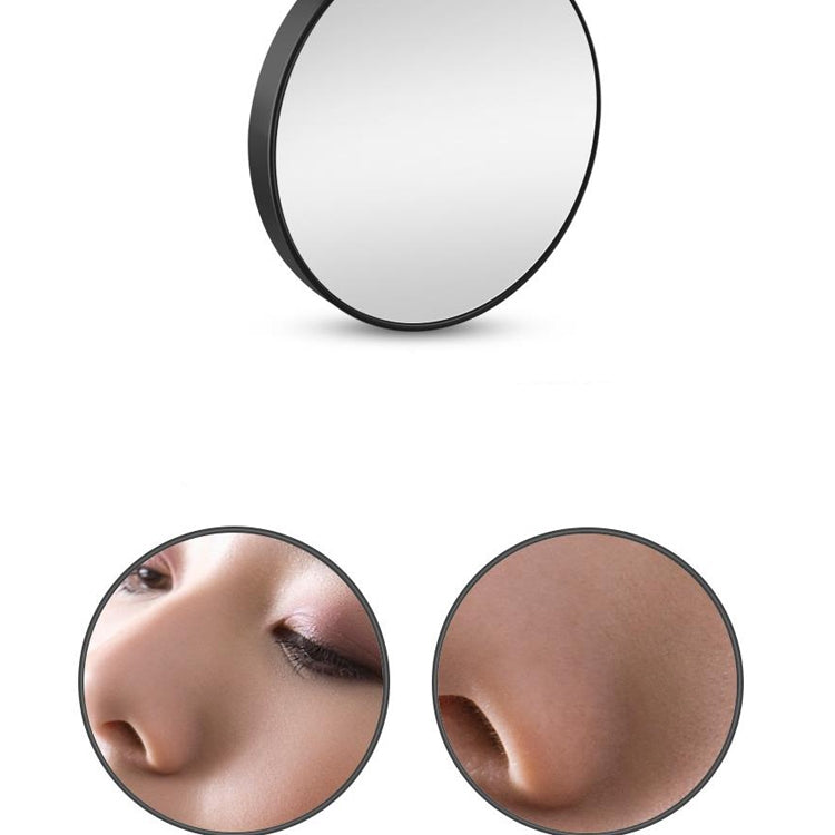 Magnification Small Round Mirror with Suction Cup Makeup Mirror 8.8cm Magnification Makeup Mirror, Model:Black Ten Times
