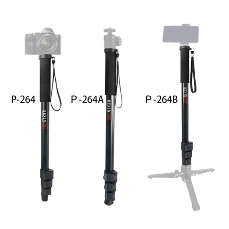 BEXIN P-264BPortable Mobile Phone SLR Camera Photography Monopod Holder Selfie Mount Alpenstock Pole