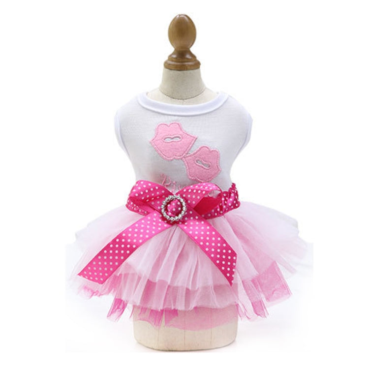 Dog Clothes Dress Lace Princess Chihuahua Pet Clothing, Size:L