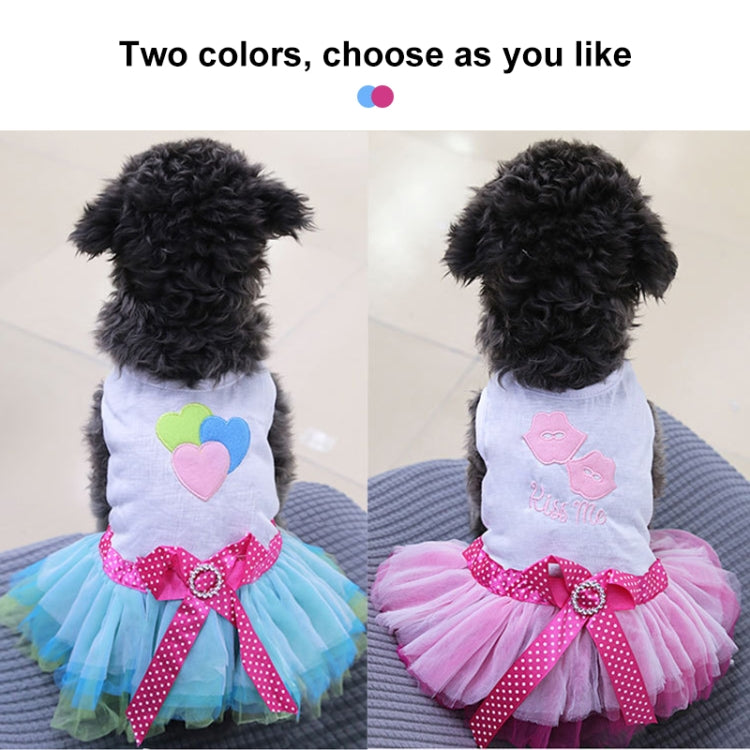 Dog Clothes Dress Lace Princess Chihuahua Pet Clothing, Size:L