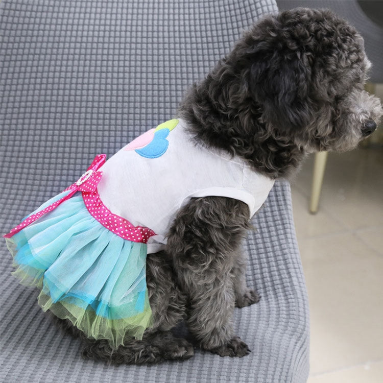 Dog Clothes Dress Lace Princess Chihuahua Pet Clothing, Size:L