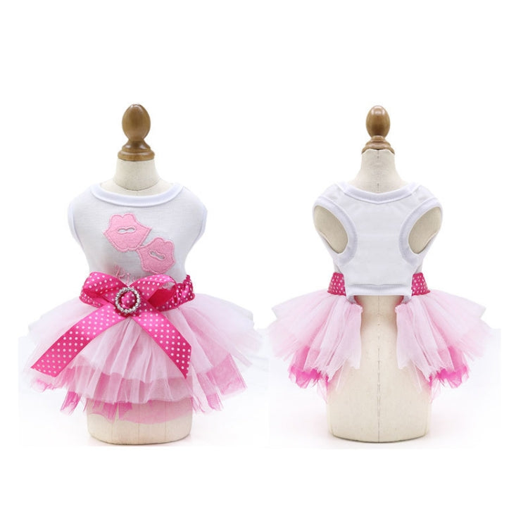 Dog Clothes Dress Lace Princess Chihuahua Pet Clothing, Size:L