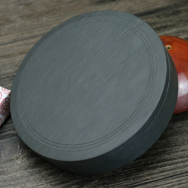 Chinese Calligraphy 7 Inch Ribbed Four Treasures Calligraphy Ink Sea Practice Platform, Type:7 Inch Ink Sea (with convex groove inside)