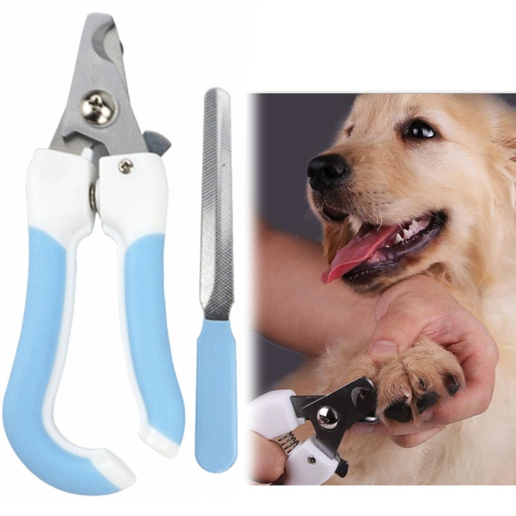 Two-piece Pet Toe Stainless Steel Cat and Dog Nail Clipper Filee, Size:L